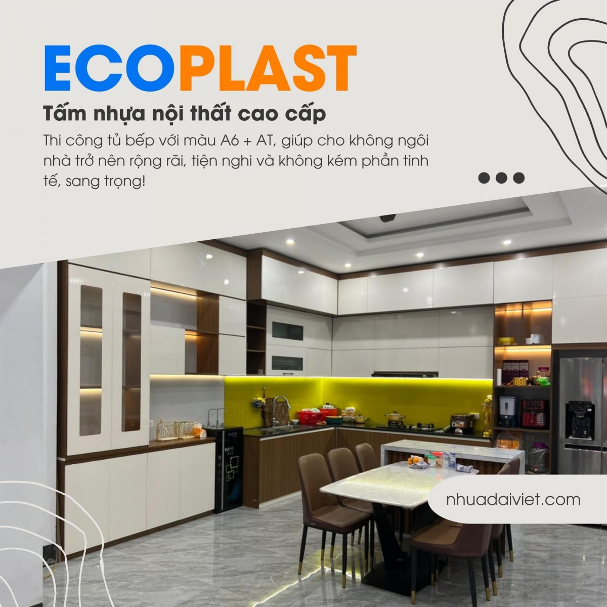 Công trình thi công thực tế tủ bếp nhựa Ecoplast