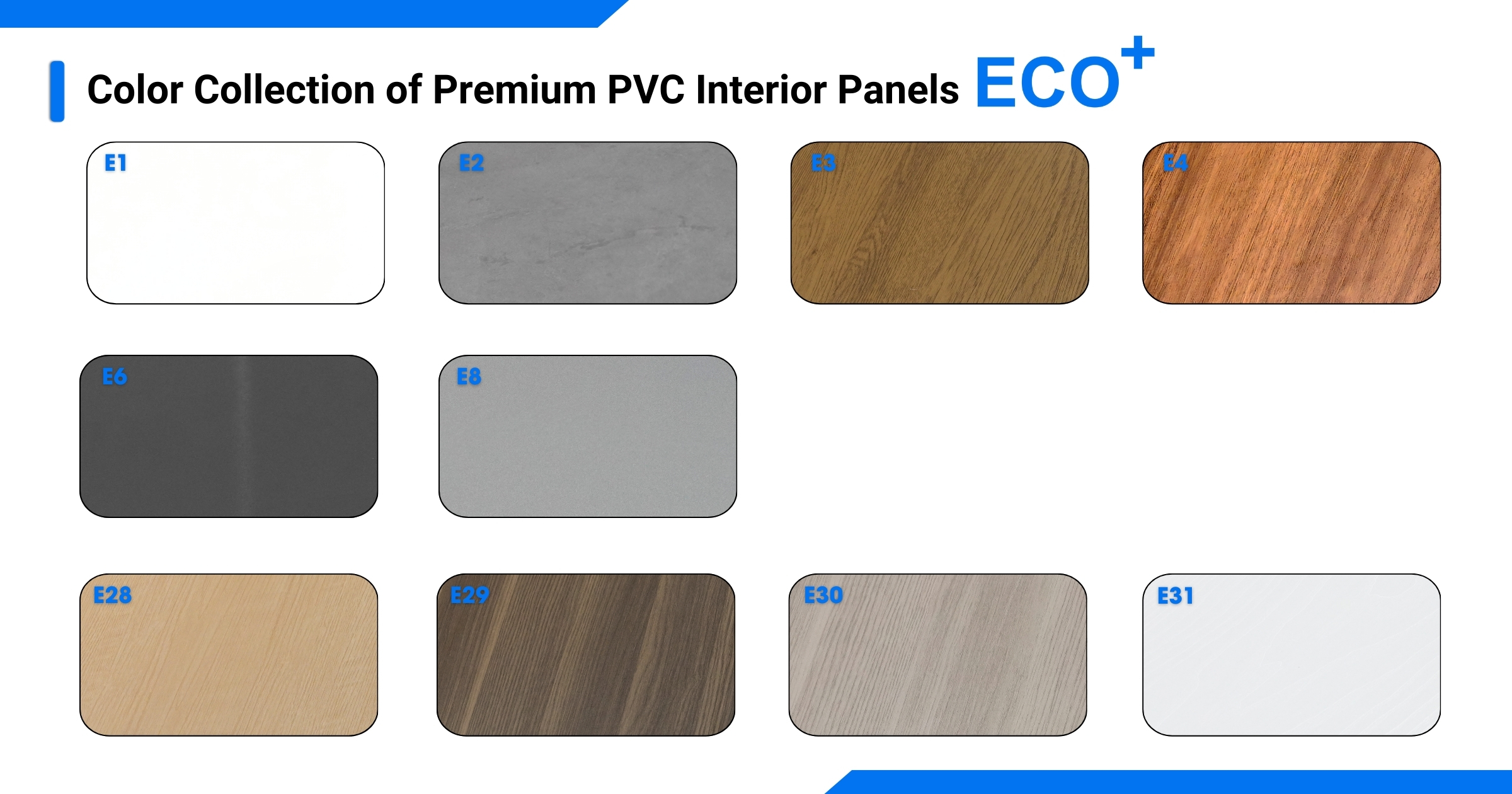 Color Collection of Premium Interior Panels