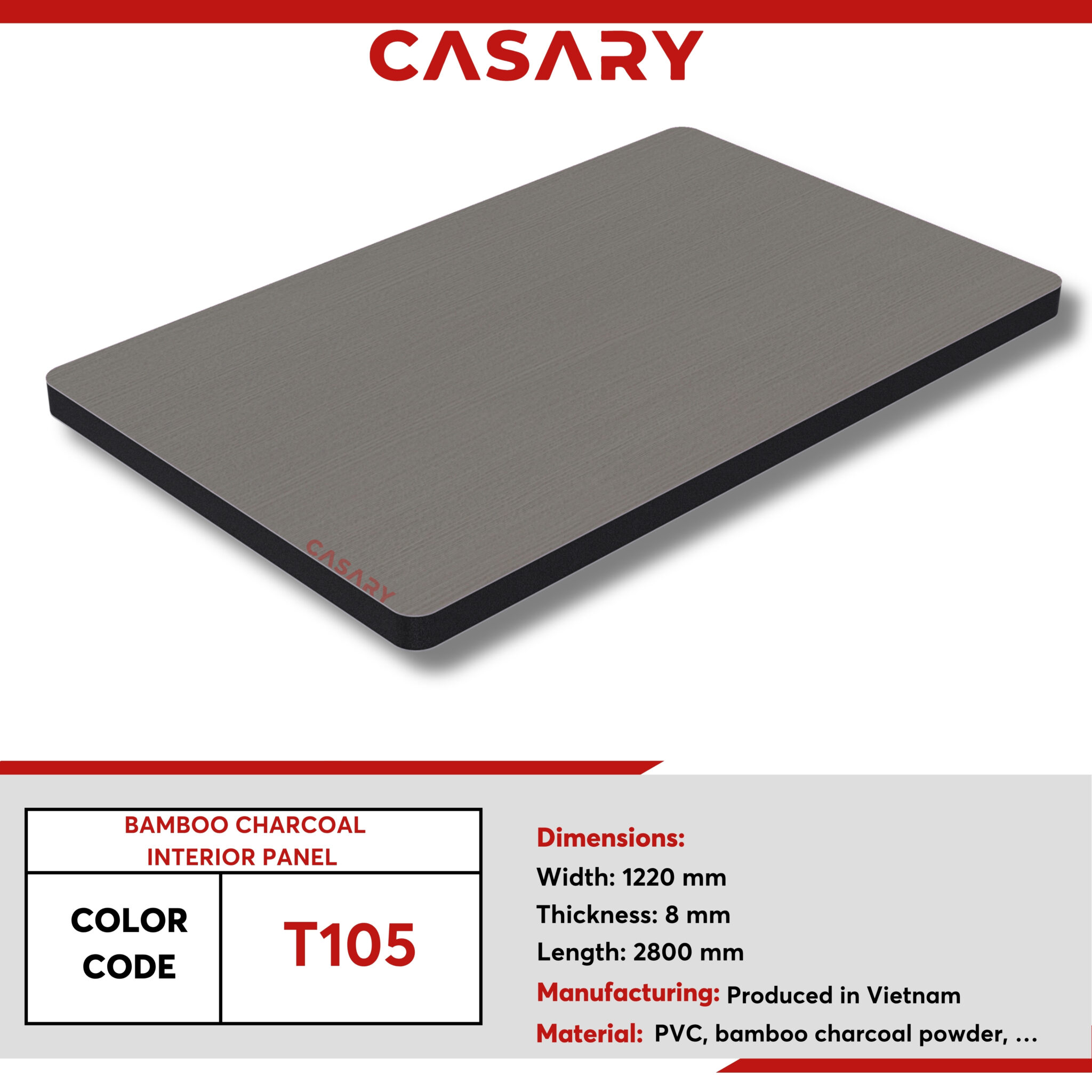T105 T105 Bamboo Charcoal Interior Panel - Daivietplastic - PVC - SPC - WPC ...